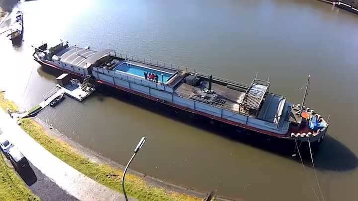 Luxury Houseboat with Private Pool & Sauna on a Scenic Belgian River