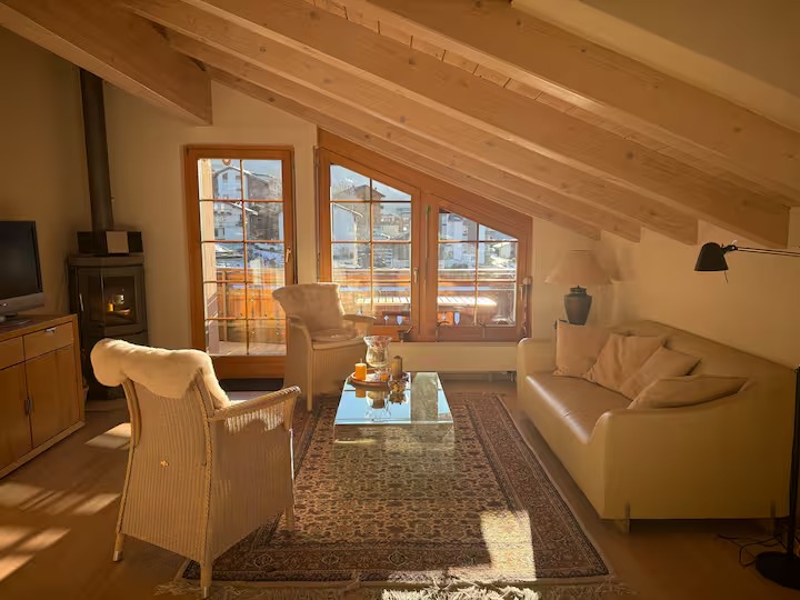 Luxury Alpine Duplex with Sunny Terrace in Grächen